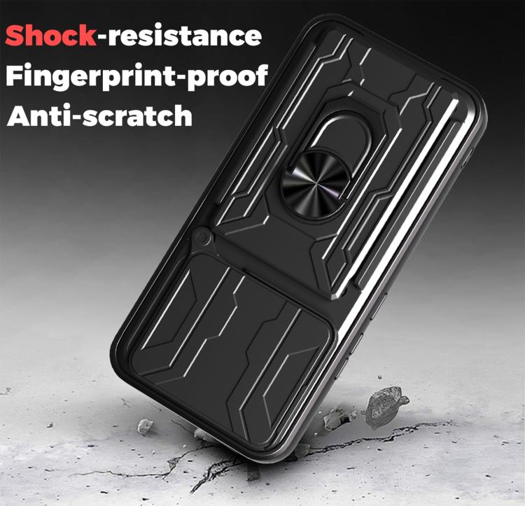 For OPPO A5 Pro 5G Global Sliding Camshield TPU+PC Phone Case with Card Slot