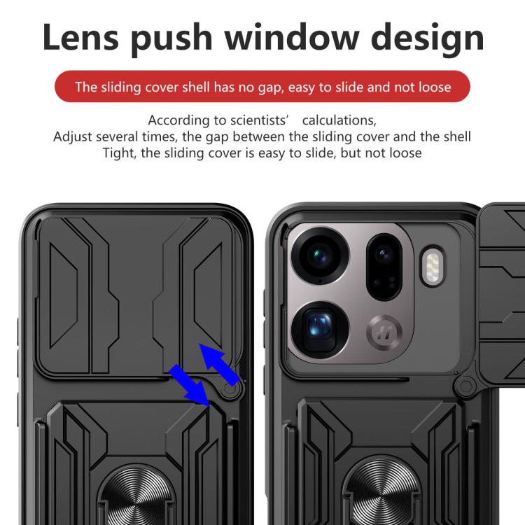 For OPPO Find X9 Pro Sliding Camshield TPU+PC Phone Case with Card Slot