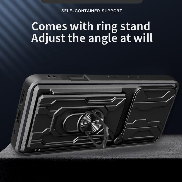 For OPPO Find X9 Pro Sliding Camshield TPU+PC Phone Case with Card Slot