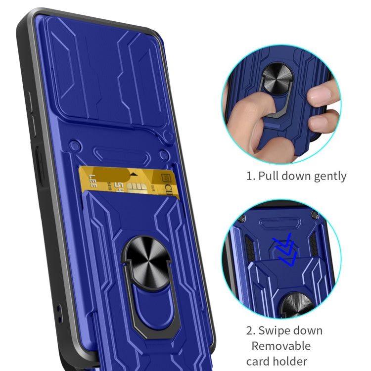 For Realme C61 / C63 Sliding Camshield TPU+PC Phone Case with Card Slot