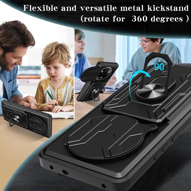 For Realme 14 Pro 5G Sliding Camshield TPU+PC Phone Case with Card Slot