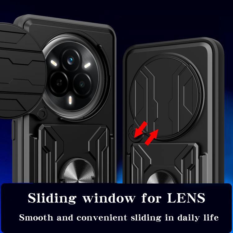For Realme 14 Pro 5G Sliding Camshield TPU+PC Phone Case with Card Slot