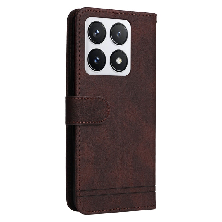 For Xiaomi 14T Pro Skin Feel Life Tree Metal Button Leather Phone Case