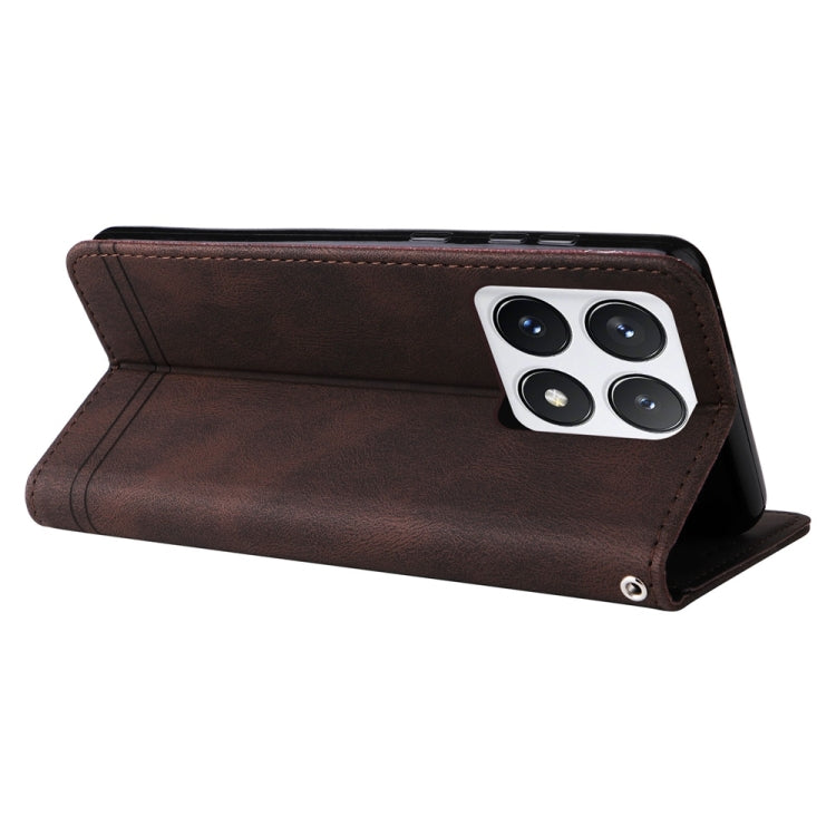 For Xiaomi 14T Pro Skin Feel Life Tree Metal Button Leather Phone Case
