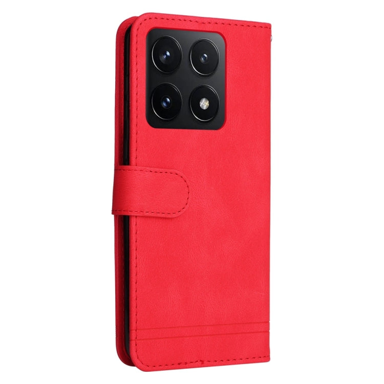 For Xiaomi 14T Skin Feel Life Tree Metal Button Leather Phone Case