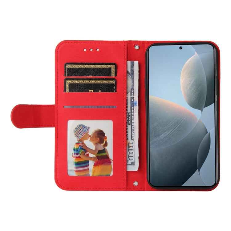 For Xiaomi 14T Skin Feel Life Tree Metal Button Leather Phone Case