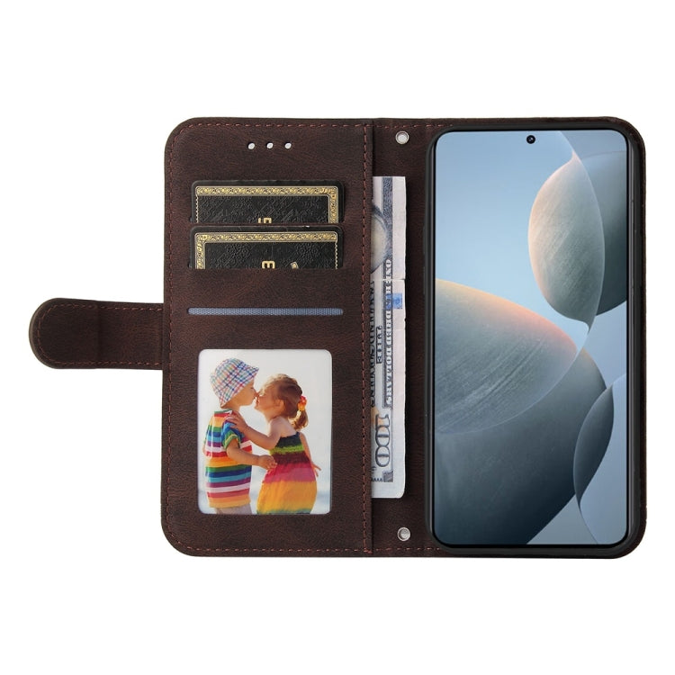 For Xiaomi 14T Skin Feel Life Tree Metal Button Leather Phone Case