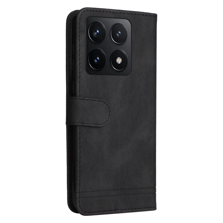 For Xiaomi 14T Skin Feel Life Tree Metal Button Leather Phone Case