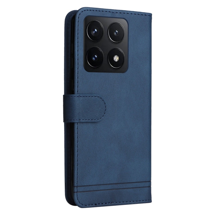 For Xiaomi 14T Skin Feel Life Tree Metal Button Leather Phone Case