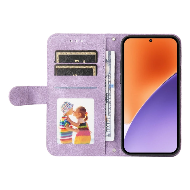 For Xiaomi 15 Skin Feel Life Tree Metal Button Leather Phone Case