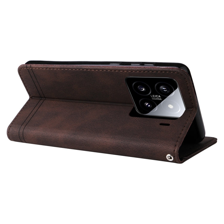For Xiaomi 15 Skin Feel Life Tree Metal Button Leather Phone Case