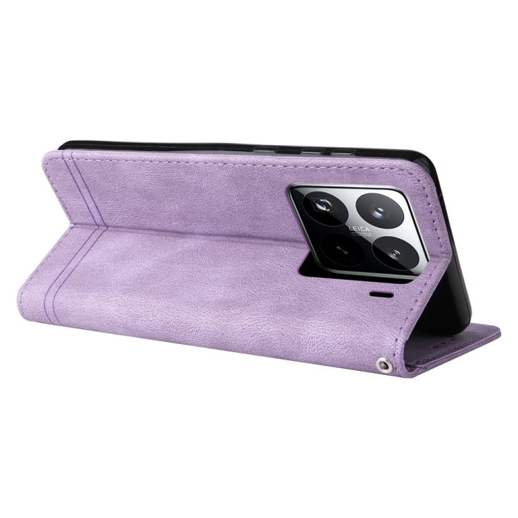 For Xiaomi 15 Pro Skin Feel Life Tree Metal Button Leather Phone Case