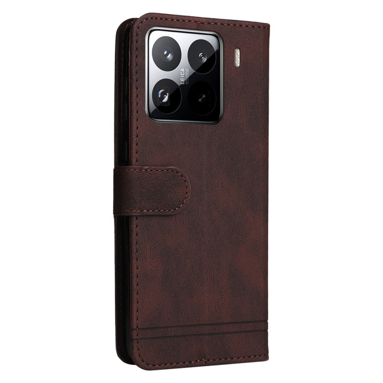 For Xiaomi 15 Pro Skin Feel Life Tree Metal Button Leather Phone Case