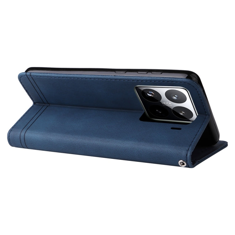 For Xiaomi 15 Pro Skin Feel Life Tree Metal Button Leather Phone Case