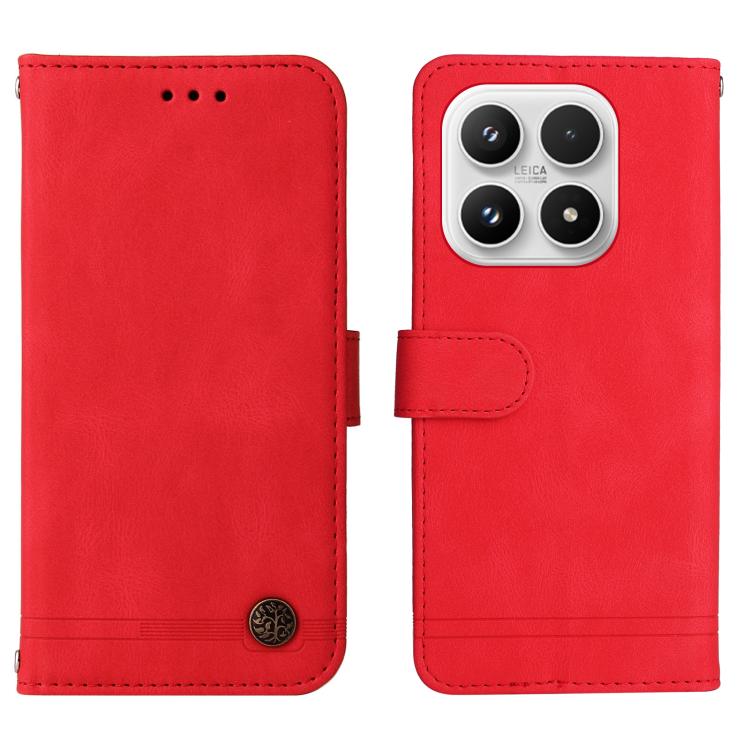 For Xiaomi 17 Skin Feel Life Tree Metal Button Leather Phone Case