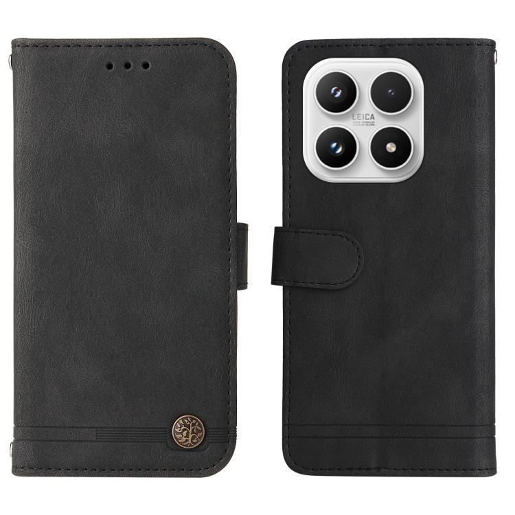 For Xiaomi 17 Skin Feel Life Tree Metal Button Leather Phone Case