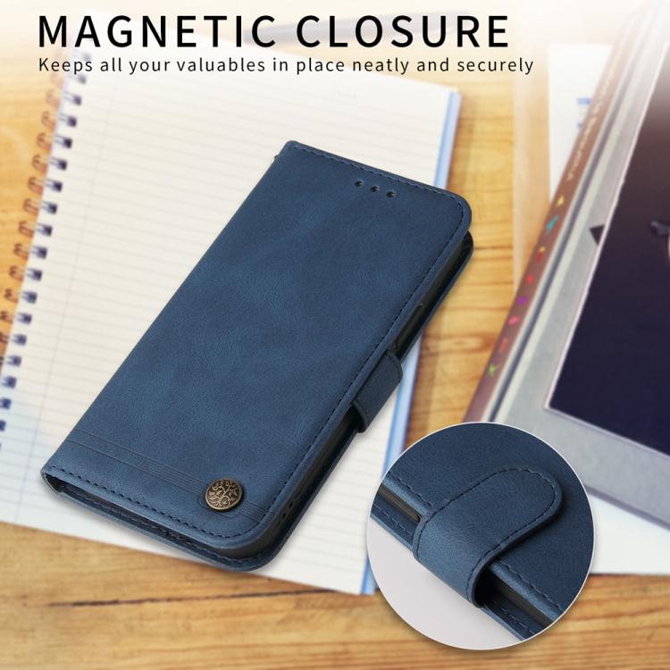 For Xiaomi 17 Skin Feel Life Tree Metal Button Leather Phone Case
