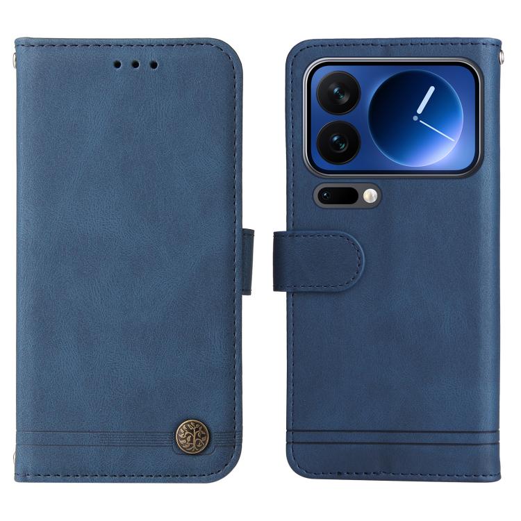 For Xiaomi 17 Pro Skin Feel Life Tree Metal Button Leather Phone Case