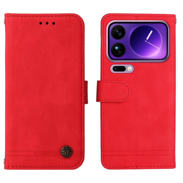 For Xiaomi 17 Pro Max Skin Feel Life Tree Metal Button Leather Phone Case
