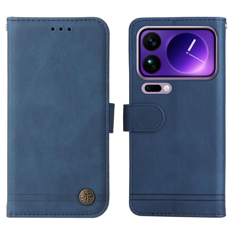 For Xiaomi 17 Pro Max Skin Feel Life Tree Metal Button Leather Phone Case