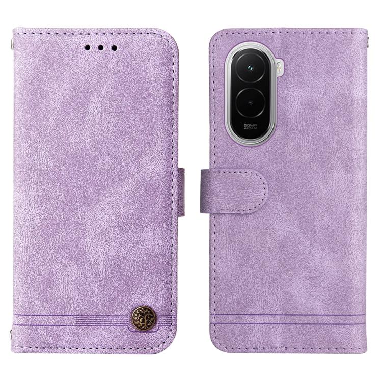 For Xiaomi Poco M7 4G 171mm Skin Feel Life Tree Metal Button Leather Phone Case