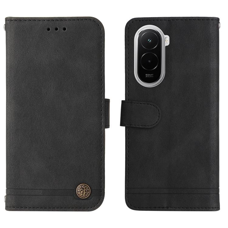 For Xiaomi Poco M7 4G 171mm Skin Feel Life Tree Metal Button Leather Phone Case