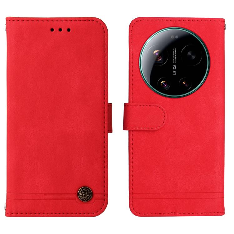 For Xiaomi 17 Ultra Skin Feel Life Tree Metal Button Leather Phone Case