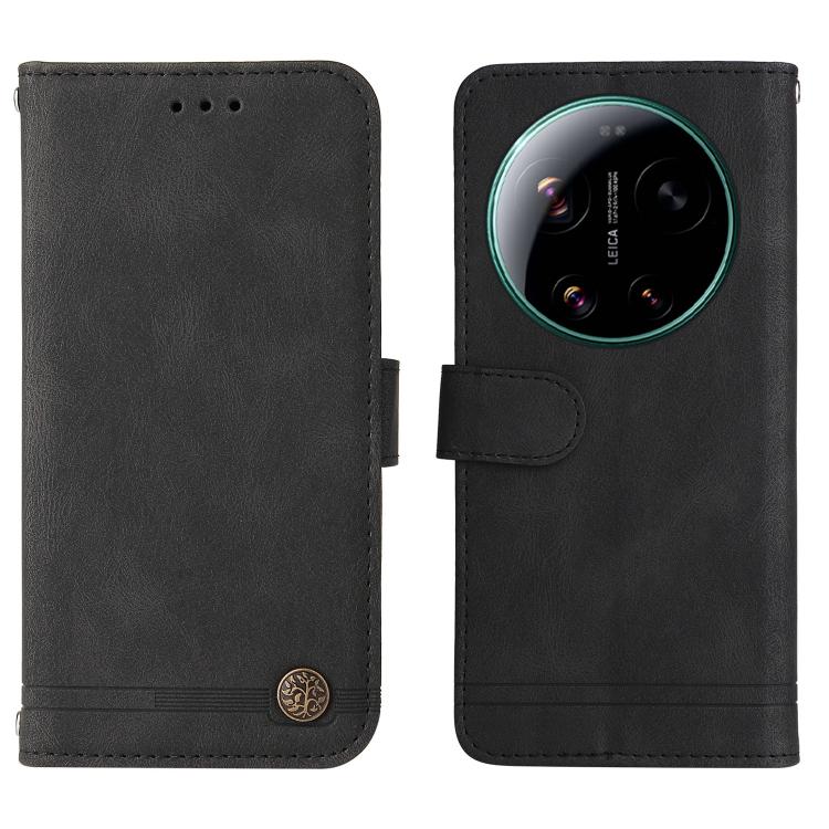 For Xiaomi 17 Ultra Skin Feel Life Tree Metal Button Leather Phone Case