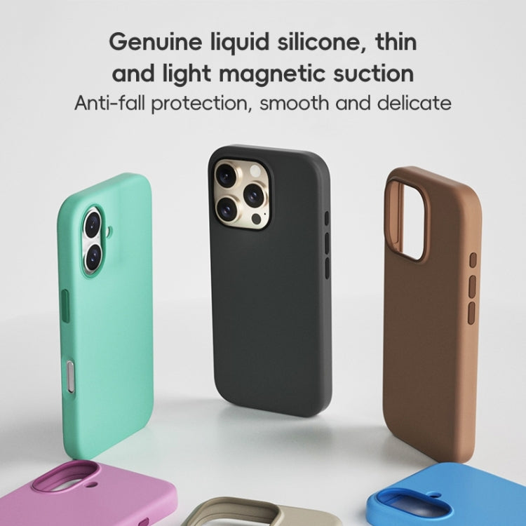 For iPhone 16 Pro Max ZGA Colorful Liquid Silicone Magsafe Phone Case