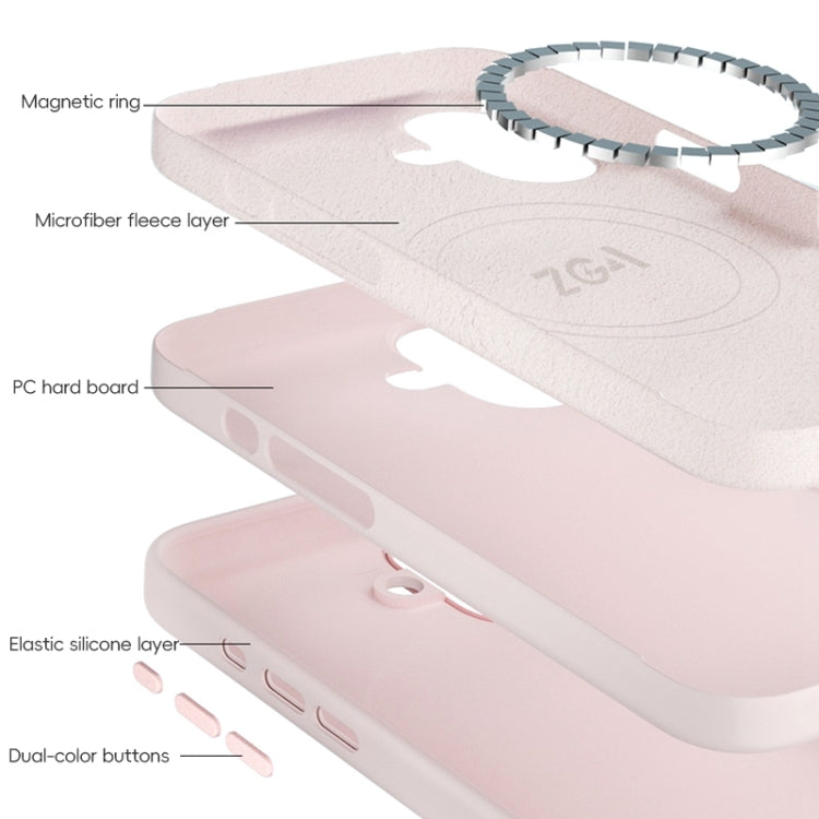For iPhone 16 Pro ZGA Colorful Liquid Silicone Magsafe Phone Case