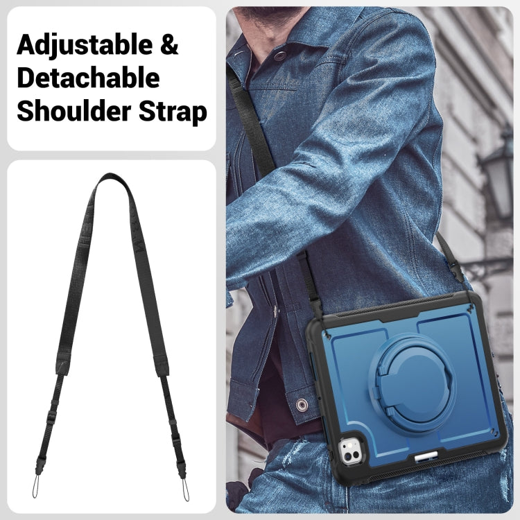 For iPad Pro 11 2025 / 2024 Honeycomb Hybrid Tablet Case with Handle Holder & Strap