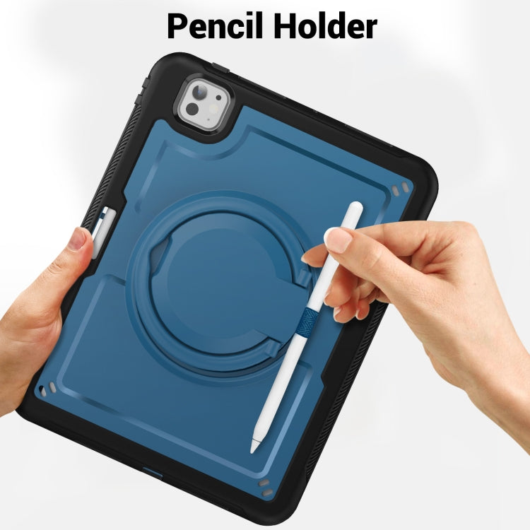 For iPad Pro 11 2025 / 2024 Honeycomb Hybrid Tablet Case with Handle Holder & Strap