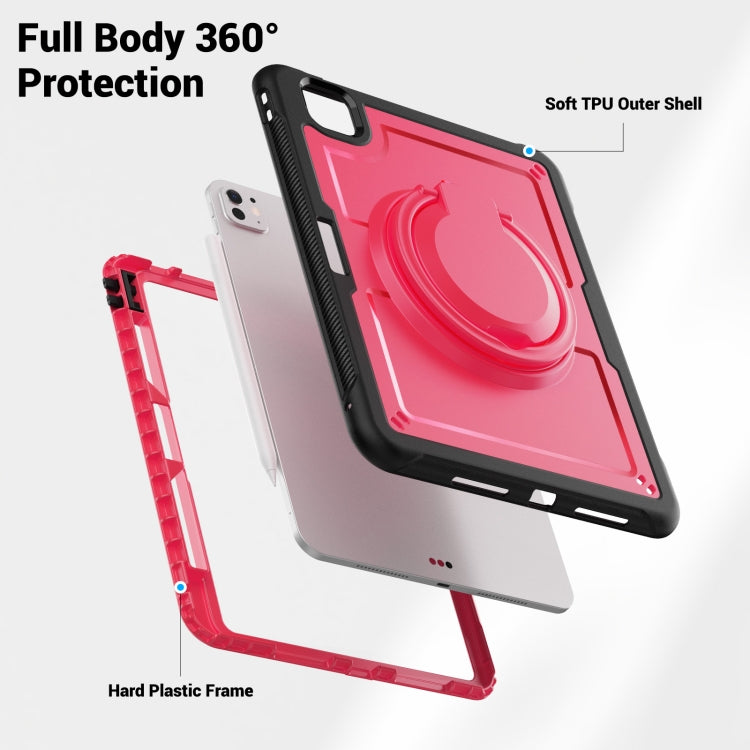 For iPad Pro 11 2025 / 2024 Honeycomb Hybrid Tablet Case with Handle Holder & Strap