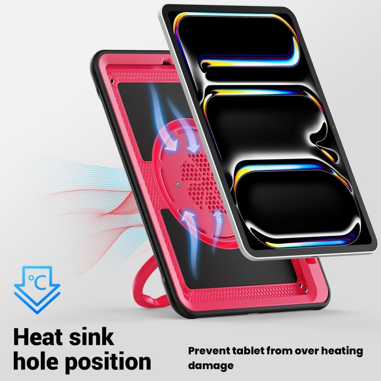 For iPad Pro 11 2025 / 2024 Honeycomb Hybrid Tablet Case with Handle Holder & Strap