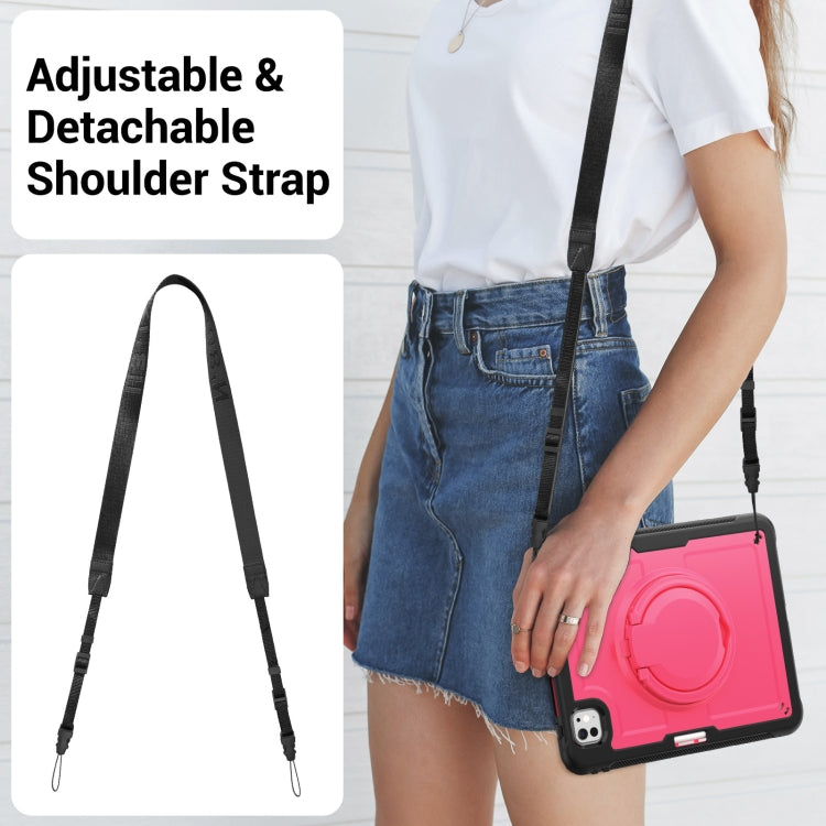 For iPad Pro 11 2025 / 2024 Honeycomb Hybrid Tablet Case with Handle Holder & Strap