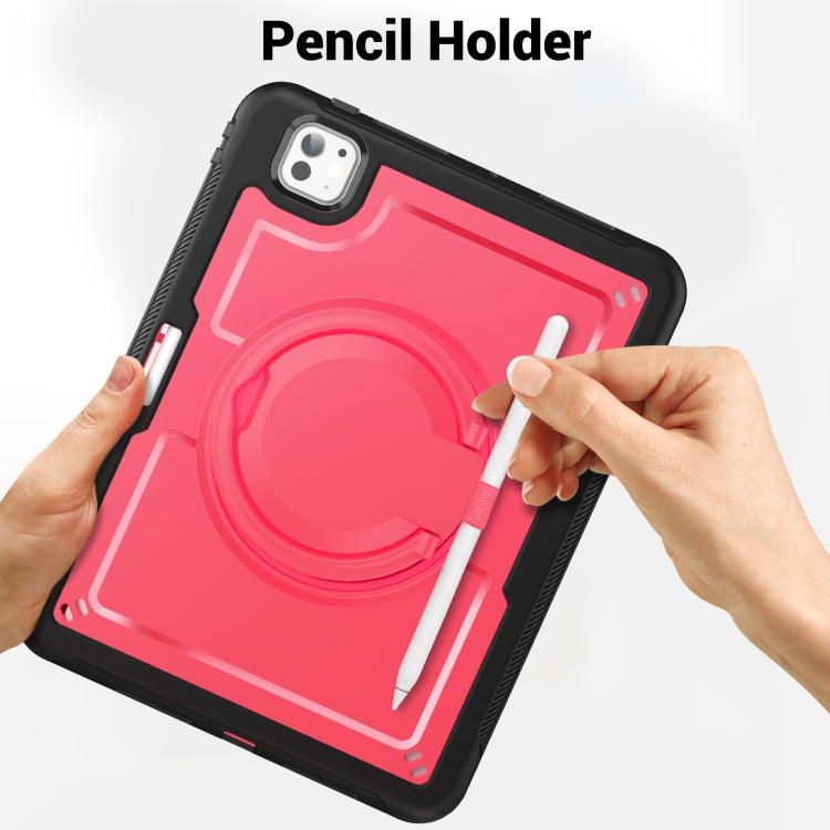 For iPad Pro 11 2025 / 2024 Honeycomb Hybrid Tablet Case with Handle Holder & Strap