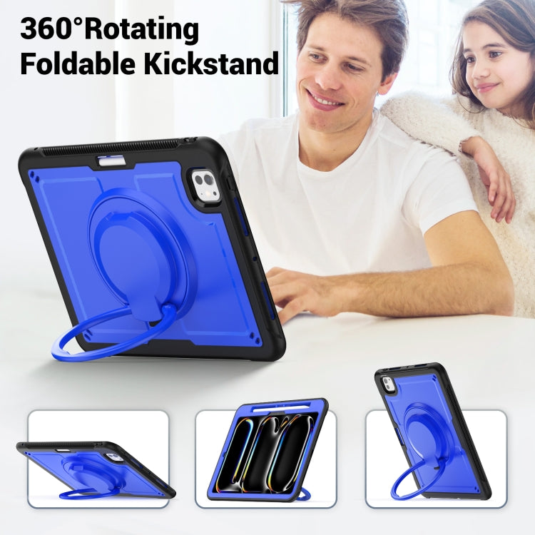 For iPad Pro 11 2025 / 2024 Honeycomb Hybrid Tablet Case with Handle Holder & Strap