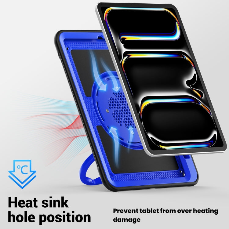 For iPad Pro 11 2025 / 2024 Honeycomb Hybrid Tablet Case with Handle Holder & Strap