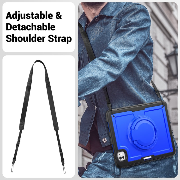 For iPad Pro 11 2025 / 2024 Honeycomb Hybrid Tablet Case with Handle Holder & Strap
