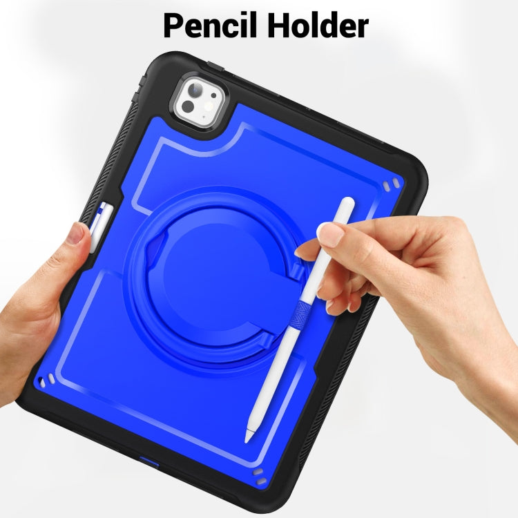 For iPad Pro 11 2025 / 2024 Honeycomb Hybrid Tablet Case with Handle Holder & Strap