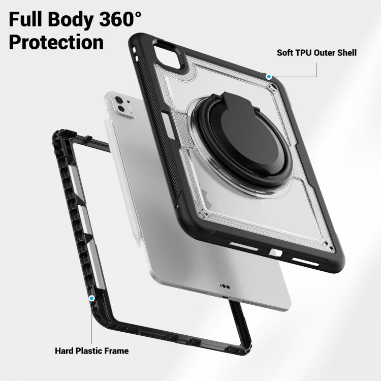 For iPad Pro 11 2025 / 2024 Honeycomb Hybrid Tablet Case with Handle Holder & Strap