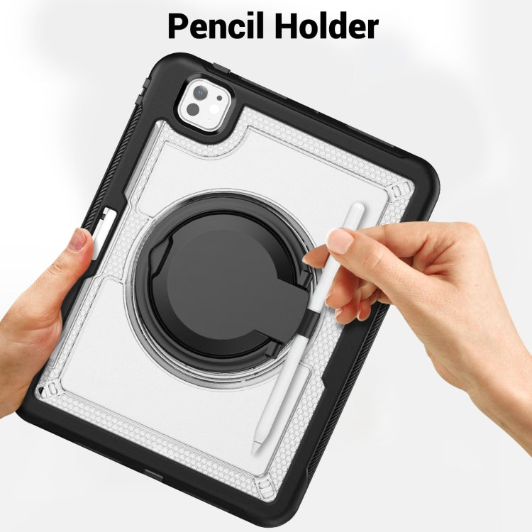 For iPad Pro 11 2025 / 2024 Honeycomb Hybrid Tablet Case with Handle Holder & Strap