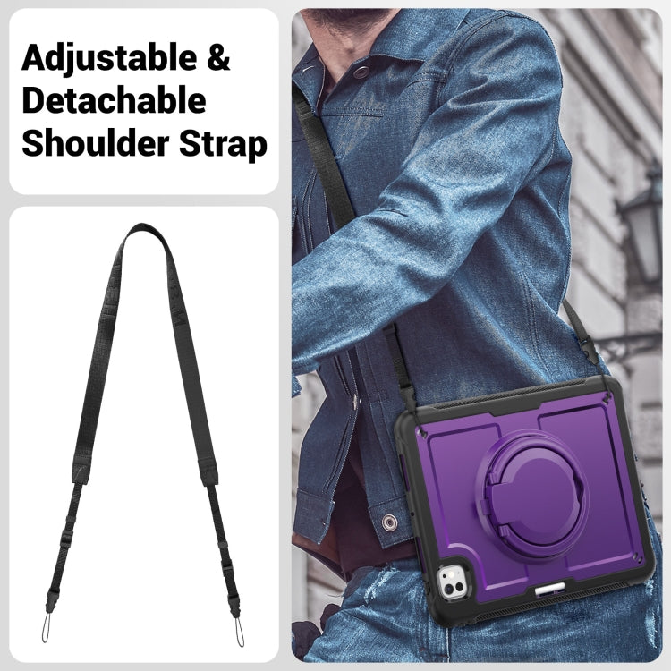For iPad Pro 11 2025 / 2024 Honeycomb Hybrid Tablet Case with Handle Holder & Strap
