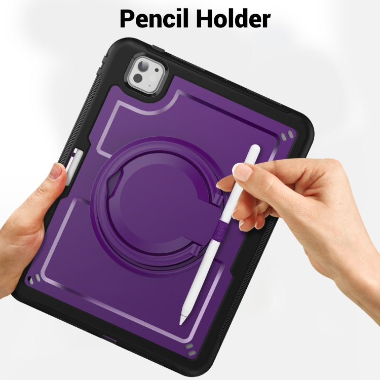 For iPad Pro 11 2025 / 2024 Honeycomb Hybrid Tablet Case with Handle Holder & Strap