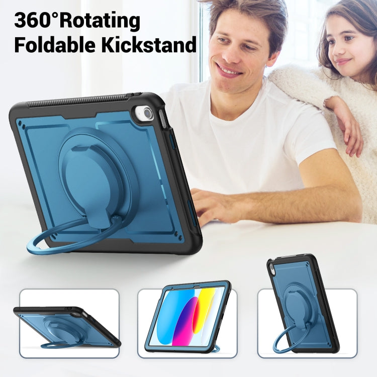 For iPad 2025 / 2022 Honeycomb Hybrid Tablet Case with Handle Holder & Strap