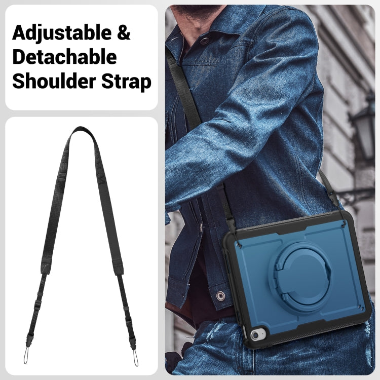 For iPad 2025 / 2022 Honeycomb Hybrid Tablet Case with Handle Holder & Strap