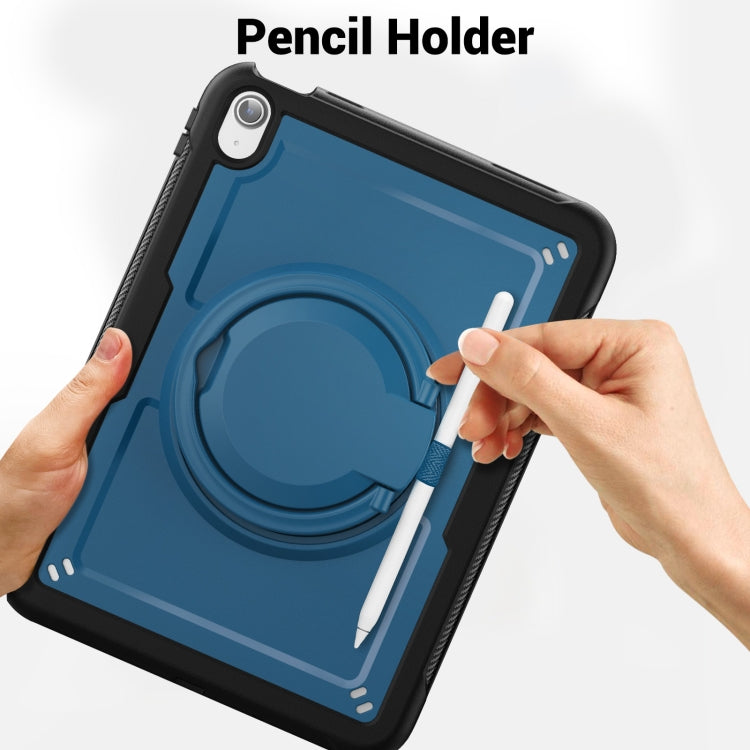 For iPad 2025 / 2022 Honeycomb Hybrid Tablet Case with Handle Holder & Strap
