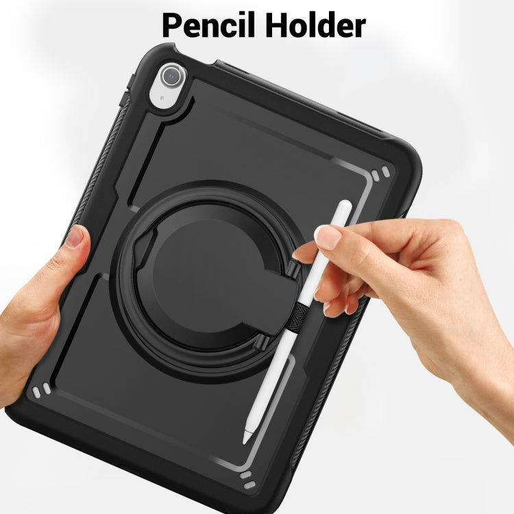 For iPad 2025 / 2022 Honeycomb Hybrid Tablet Case with Handle Holder & Strap