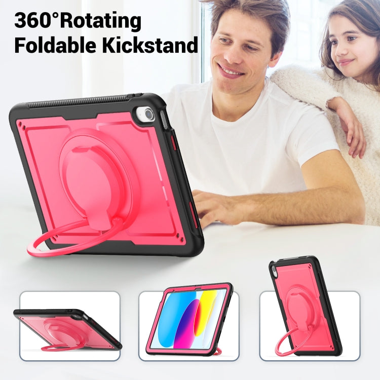 For iPad 2025 / 2022 Honeycomb Hybrid Tablet Case with Handle Holder & Strap