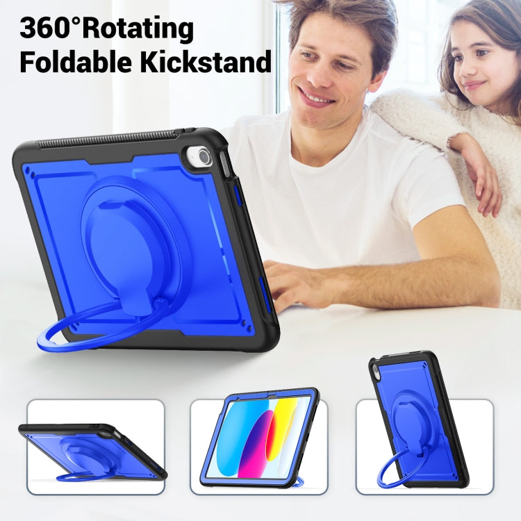For iPad 2025 / 2022 Honeycomb Hybrid Tablet Case with Handle Holder & Strap